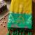 soft silk blend saree in mustard & green for women wedding wear