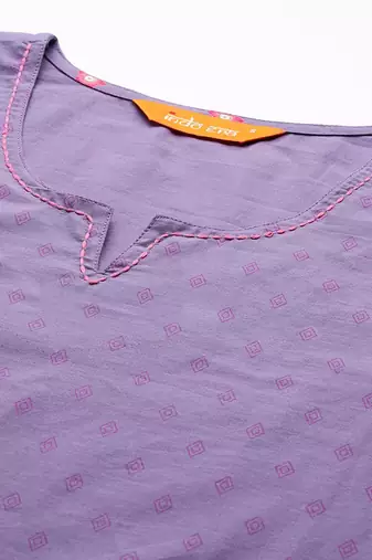 Floral Printed Pure Cotton Kurta with Trousers
