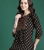 Printed Pleated Pure Cotton Kurta with Trousers