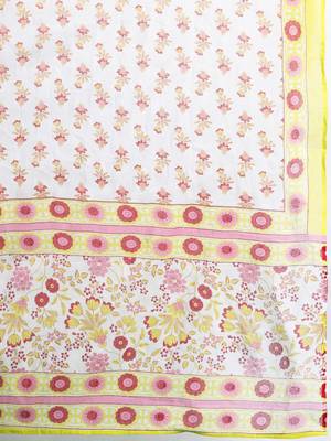 Floral Printed Pure Cotton Kurta with Palazzos & Dupatta 4