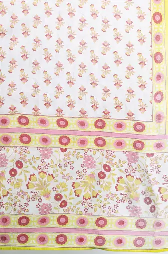 Floral Printed Pure Cotton Kurta with Palazzos & Dupatta