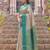 beige & teal green premium cotton blend saree for women | festive, party & ethnic wear
