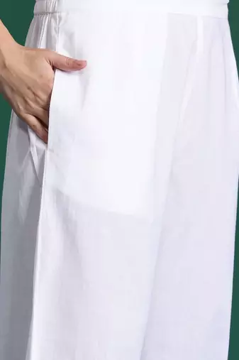 Floral Printed Sequinned Pure Cotton Kurta with Trousers & With Dupatta