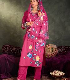 Women Floral Embroidered Regular Thread Work Pure Cotton Kurta