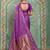 regal purple silk blend saree | woven zari border ethnic drape for women