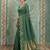 dark green micro check silk blend saree | ethnic wedding & party attire