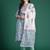 Floral Printed Mirror Work Pure Cotton Kurta With Trousers & Dupatta