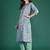 Floral Printed Mirror Work Pure Cotton Kurta With Trousers & Dupatta