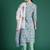 Floral Printed Mirror Work Pure Cotton Kurta With Trousers & Dupatta