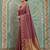 maroon zari border silk blend saree | bridal & festive ethnic wear for women