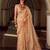 beige tissue silk blend saree | floral embroidered festive & wedding ethnic wear for women