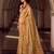 gold tissue silk blend saree with floral embroidery | luxury wedding & festive wear for women