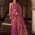 purple floral embroidered tissue silk blend saree | women elegant evening & party wear drape