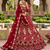 marron Embroidery Sequins With Cancan Georgette Lehenga Choli Set