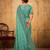 sea green premium cotton blend saree | women's floral border party wear drape