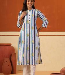 Women Printed Regular Pure Cotton Kurta with Trousers