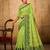 light green breathable cotton blend saree | vibrant party & festive ethnic wear
