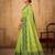 light green breathable cotton blend saree | vibrant party & festive ethnic wear