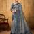 Grey soft cotton blend saree for women | sophisticated formal & party wear