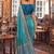 teal blue banarasi silk blend saree for women | premium wedding & festive ethnic wear