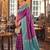 purple banarasi silk blend saree with contrast border | premium festive party wear