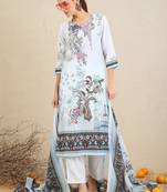 Ethnic Motifs Printed Kurta With Trousers & Dupatta
