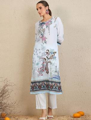 Ethnic Motifs Printed Kurta With Trousers & Dupatta 5