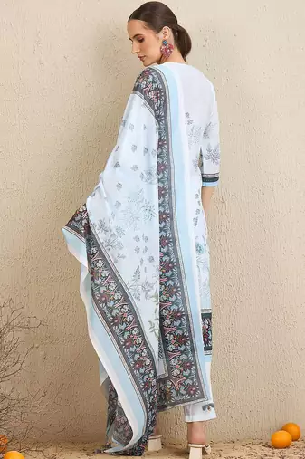 Ethnic Motifs Printed Kurta With Trousers & Dupatta