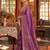regal purple banarasi silk blend saree | heavy zari woven festive & wedding drape