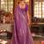 regal purple banarasi silk blend saree | heavy zari woven festive & wedding drape