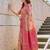 beige cotton blend saree for women | pink border festive & party ethnic wear