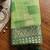 light green cotton blend saree for women | dark green border festive party wear