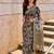 grey cotton blend saree for women | black zari border formal & party ethnic wear