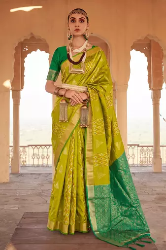 mustard soft silk blend saree | festive & wedding ethnic wear for women
