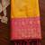 orange soft silk blend saree with pink border | haldi & festive wear for women