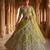 olive green Embroidery Sequins With Cancan Net Lehenga Choli Set
