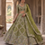 olive green Embroidery Sequins With Cancan Net Lehenga Choli Set