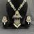 Oxidised Silver Tribal Necklace Set with Multicolor Stone Pendant & Pearl Drops, Navratri Jewellery Set for Women