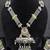 Oxidised Silver Tribal Necklace Set with Multicolor Stone Pendant & Pearl Drops, Navratri Jewellery Set for Women