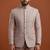 Light pink bandhgala an jacquard fabric