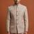 Pink bandhgala on embossed fabric