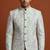 Light green bandhgala on embossed fabric
