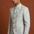 Light green bandhgala on embossed fabric