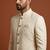 Ivory thread work bandhgala on jacquard fabric