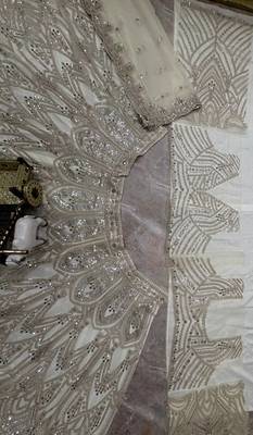 white color Coding Sequins Stone Work With Cancan Net Lehenga Choli Set 4