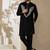 Black embroidered lachka kurta pant set