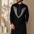 Black embroidered lachka kurta pant set