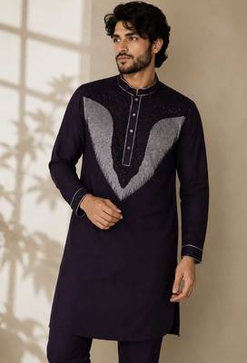 Wine premium embroidered lachka kurta pant set 2