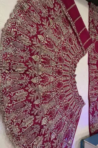 Rani Pink Embroidery Sequins with Can-Can Net Lehenga Choli Set