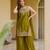 Embroidery Fandy Satin Fabric Straight Kurta Palazzo and Dupatta Set